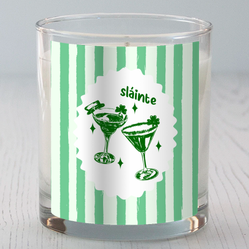 Retro Pastel Sláinte Shamrock Cocktail - scented candle by EZbie