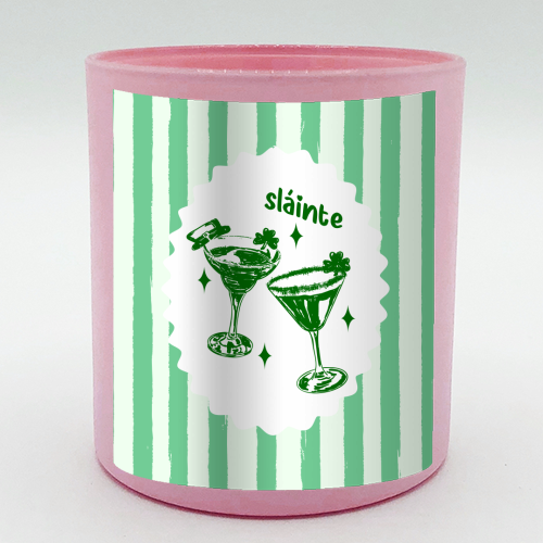 Retro Pastel Sláinte Shamrock Cocktail - scented candle by EZbie
