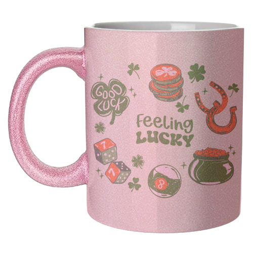Trendy Feeling Lucky – St. Patrick's Day Illustration - unique mug by EZbie