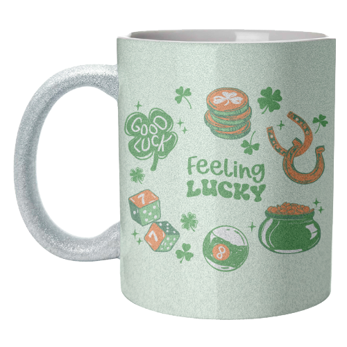 Trendy Feeling Lucky – St. Patrick's Day Illustration - unique mug by EZbie