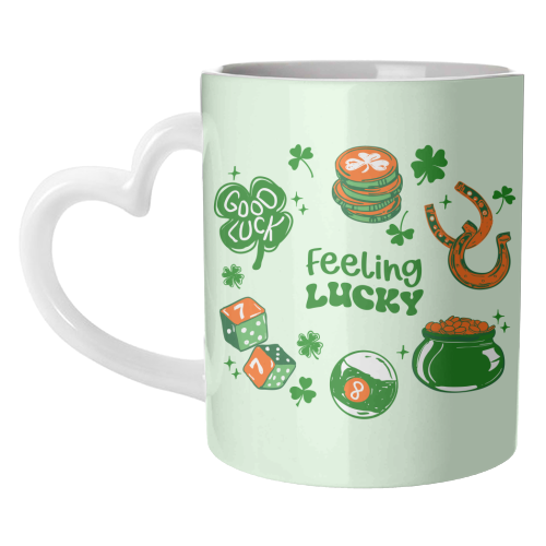 Trendy Feeling Lucky – St. Patrick's Day Illustration - unique mug by EZbie