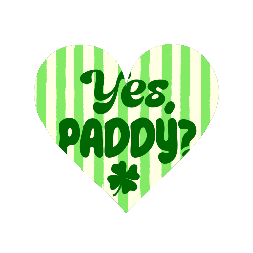 Yes Paddy – Funny Shamrock Retro Stripes Illustration - Magnet by EZbie