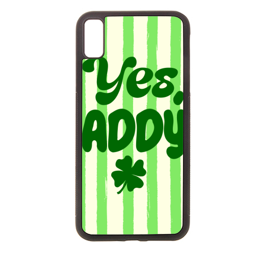 Yes Paddy – Funny Shamrock Retro Stripes Illustration - stylish phone case by EZbie