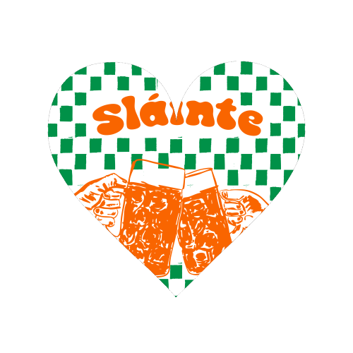 Sláinte Beer Retro Checkered Irish Pub - Magnet by EZbie