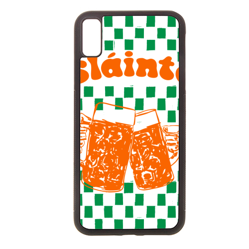 Sláinte Beer Retro Checkered Irish Pub - stylish phone case by EZbie