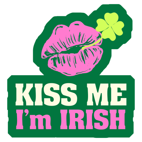 Kiss Me, I'm Irish - Die Cut Sticker by EZbie