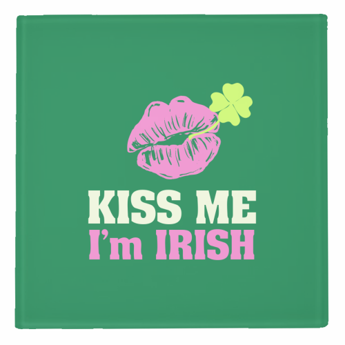 Kiss Me, I'm Irish - personalised beer coaster by EZbie