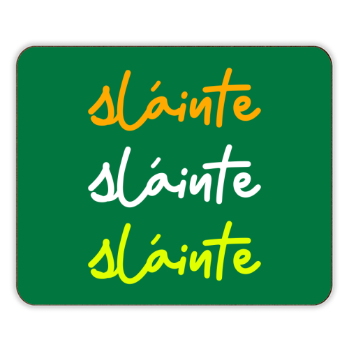 Sláinte Minimalist Typography Irish Quote Design - designer placemat by EZbie