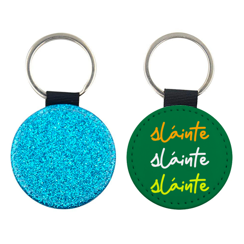 Sláinte Minimalist Typography Irish Quote Design - keyring by EZbie
