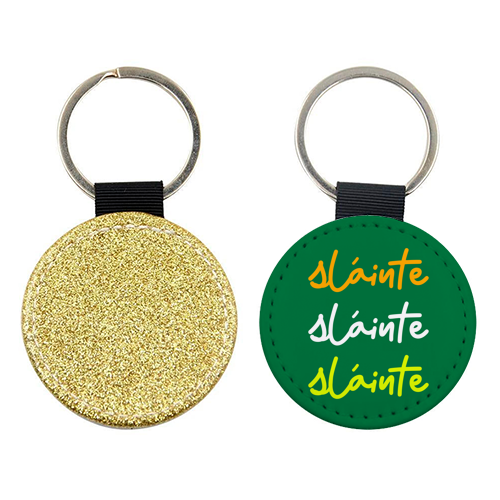 Sláinte Minimalist Typography Irish Quote Design - keyring by EZbie