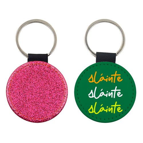 Sláinte Minimalist Typography Irish Quote Design - keyring by EZbie