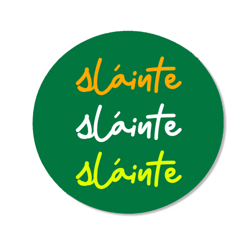 Sláinte Minimalist Typography Irish Quote Design - Magnet by EZbie