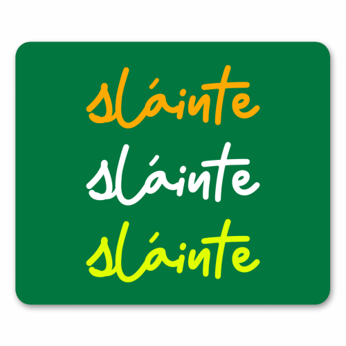 Sláinte Minimalist Typography Irish Quote Design - mouse mat by EZbie