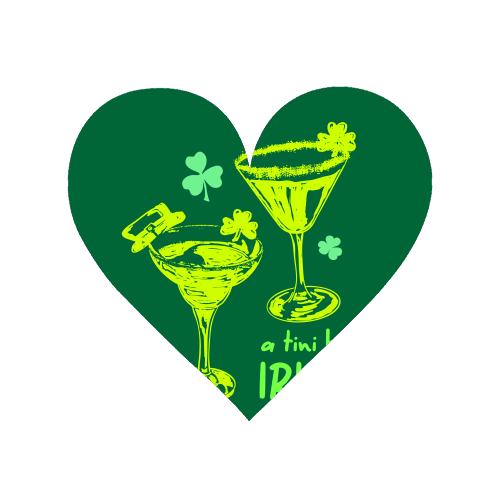 A Tini Bit Irish – Retro Green Martini Illustration - Magnet by EZbie