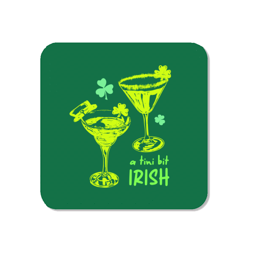 A Tini Bit Irish – Retro Green Martini Illustration - Magnet by EZbie