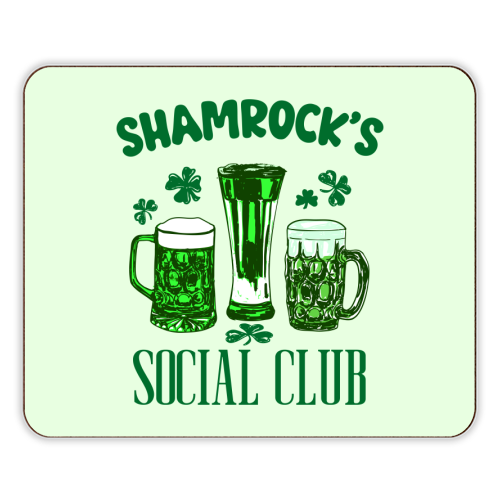 Shamrock's Social Club - Green Beer Drinking Celebration - designer placemat by EZbie