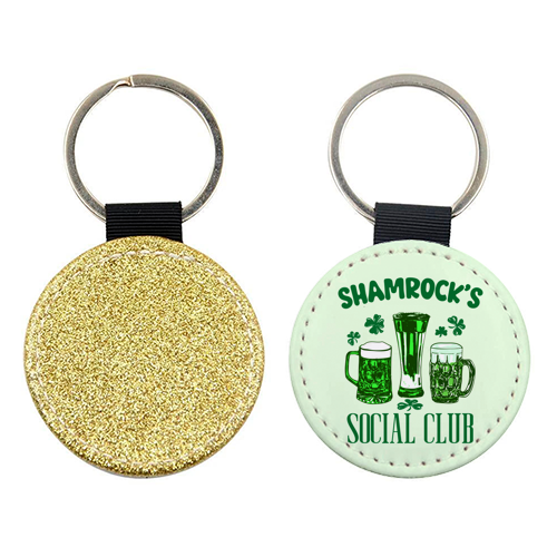 Shamrock's Social Club - Green Beer Drinking Celebration - keyring by EZbie