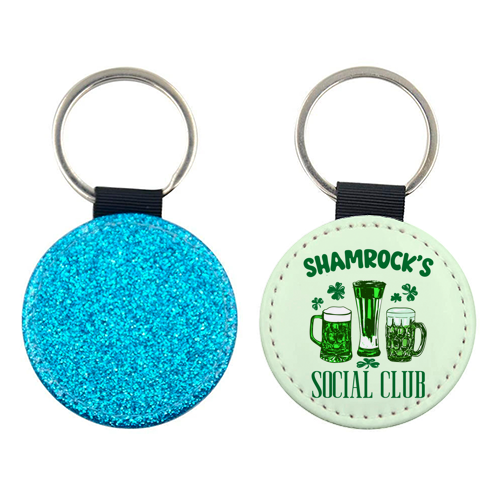 Shamrock's Social Club - Green Beer Drinking Celebration - keyring by EZbie