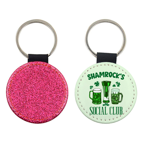 Shamrock's Social Club - Green Beer Drinking Celebration - keyring by EZbie