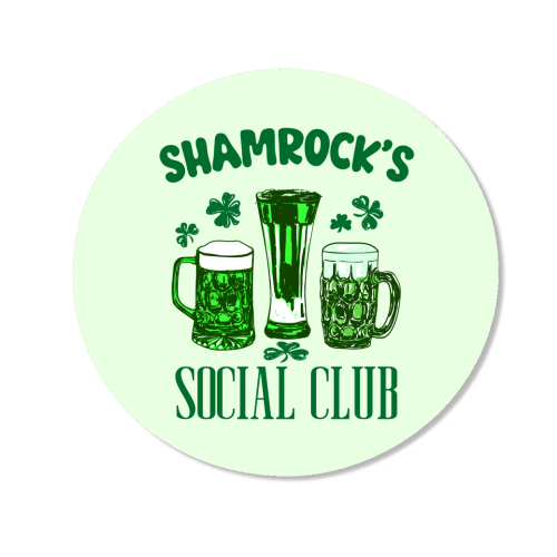 Shamrock's Social Club - Green Beer Drinking Celebration - Magnet by EZbie