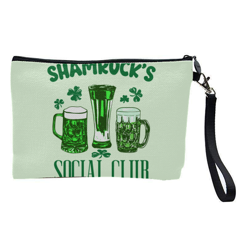 Shamrock's Social Club - Green Beer Drinking Celebration - pretty makeup bag by EZbie