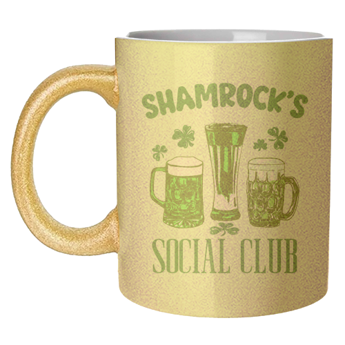 Shamrock's Social Club - Green Beer Drinking Celebration - unique mug by EZbie