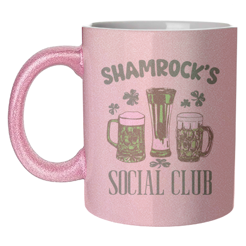 Shamrock's Social Club - Green Beer Drinking Celebration - unique mug by EZbie