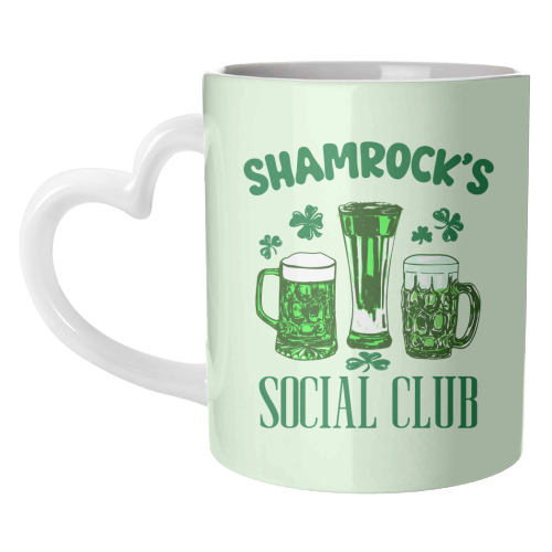 Shamrock's Social Club - Green Beer Drinking Celebration - unique mug by EZbie