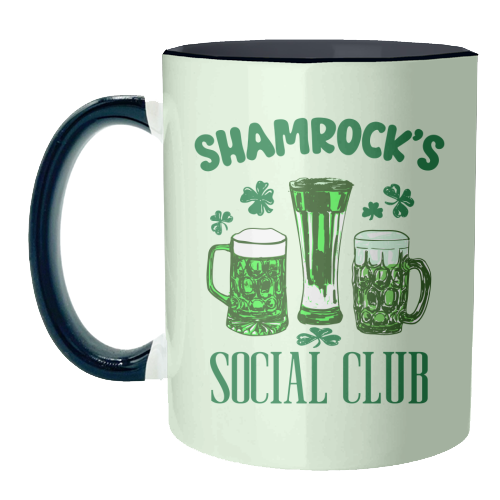 Shamrock's Social Club - Green Beer Drinking Celebration - unique mug by EZbie
