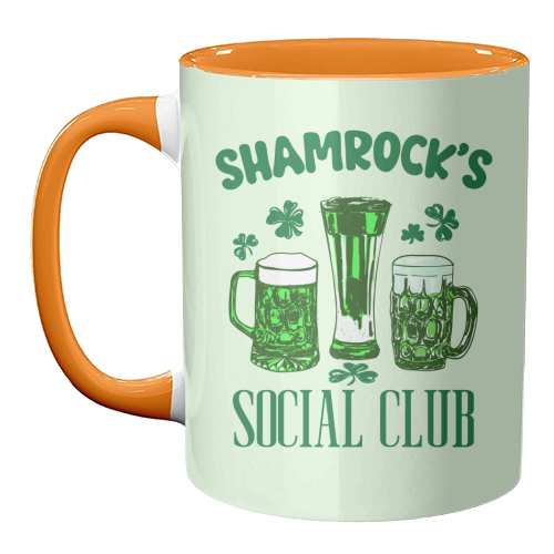 Shamrock's Social Club - Green Beer Drinking Celebration - unique mug by EZbie