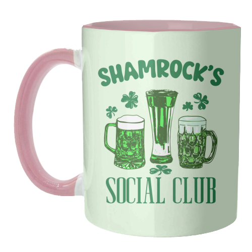 Shamrock's Social Club - Green Beer Drinking Celebration - unique mug by EZbie