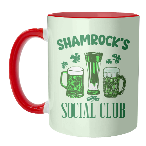 Shamrock's Social Club - Green Beer Drinking Celebration - unique mug by EZbie