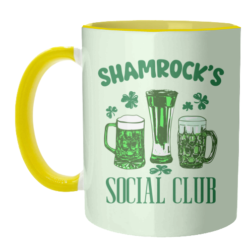Shamrock's Social Club - Green Beer Drinking Celebration - unique mug by EZbie