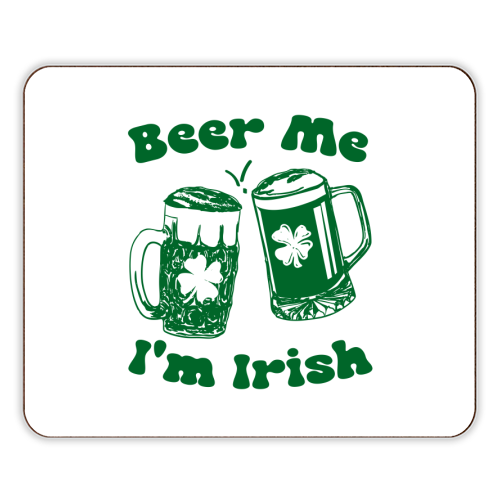 Beer Me I'm Irish Funny Beer Illustration - designer placemat by EZbie