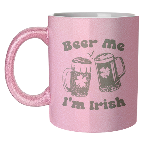 Beer Me I'm Irish Funny Beer Illustration - unique mug by EZbie