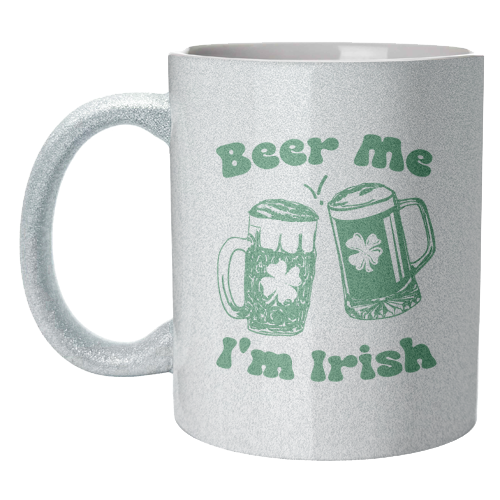 Beer Me I'm Irish Funny Beer Illustration - unique mug by EZbie