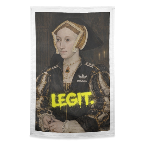 Royal rebels : Cathrine of Aragon - funny tea towel by Sammy Bird