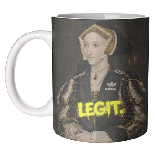 Royal rebels : Cathrine of Aragon - unique mug by Sammy Bird