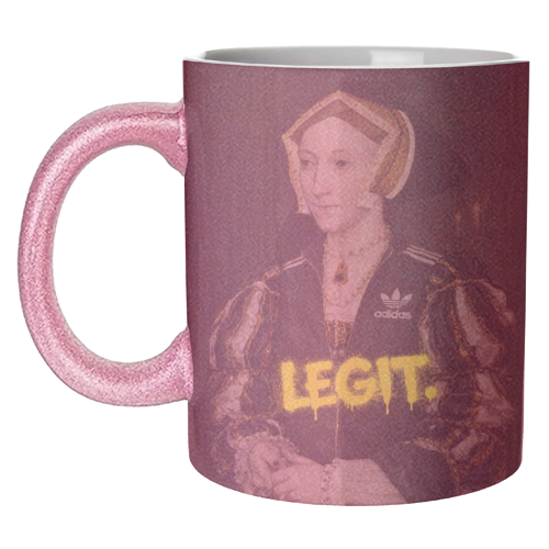 Royal rebels : Cathrine of Aragon - unique mug by Sammy Bird