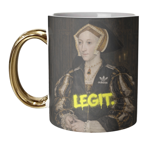 Royal rebels : Cathrine of Aragon - unique mug by Sammy Bird