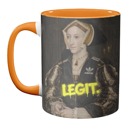 Royal rebels : Cathrine of Aragon - unique mug by Sammy Bird