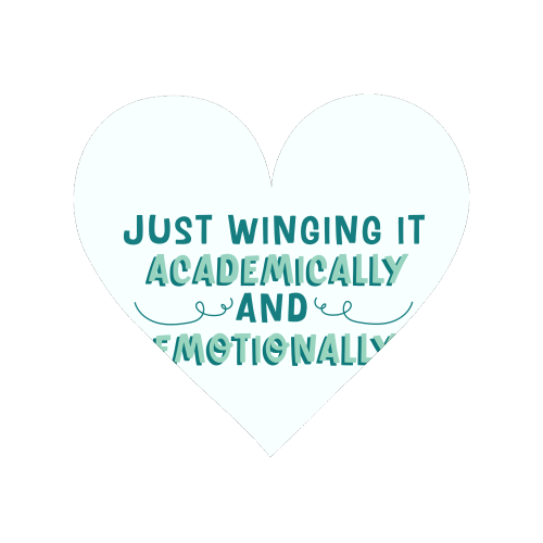 Just Winging It Academically And Emotionally Funny Student Life Quote - Magnet by Sundiva Designs