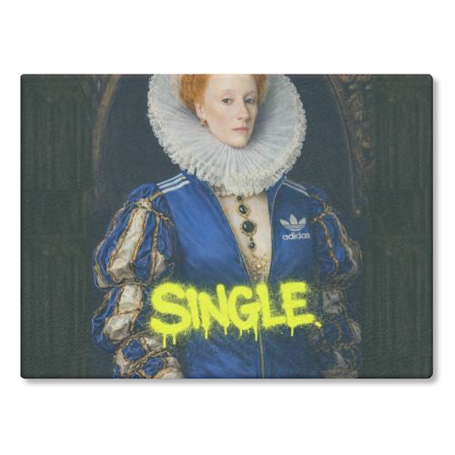 Royal rebels - Queen Elizabeth 1 - glass chopping board by Sammy Bird