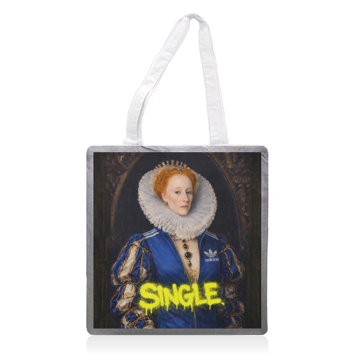 Royal rebels - Queen Elizabeth 1 - printed canvas tote bag by Sammy Bird