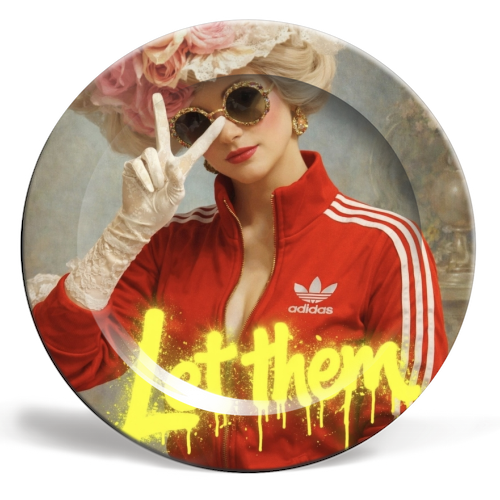 Royal rebels: Marie Antoinette - ceramic dinner plate by Sammy Bird