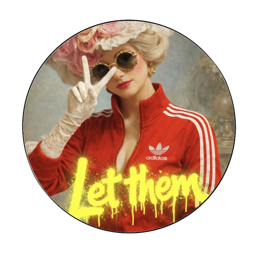 Royal rebels: Marie Antoinette - Circle Sticker by Sammy Bird