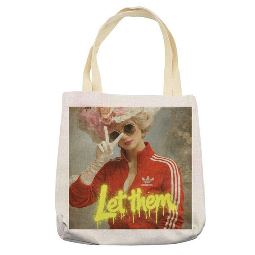 Royal rebels: Marie Antoinette - printed canvas tote bag by Sammy Bird