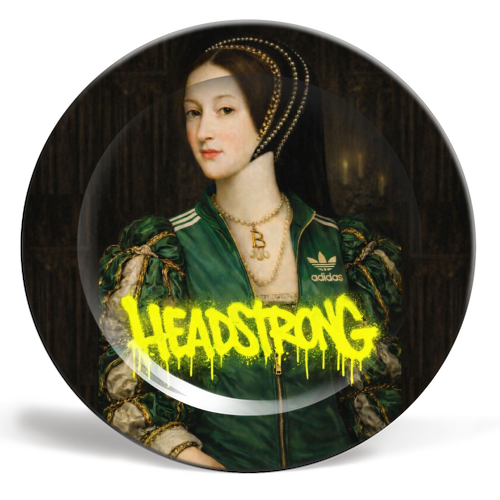 Rebel royals : Anne Boleyn - ceramic dinner plate by Sammy Bird