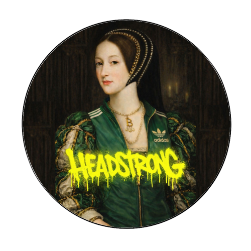 Rebel royals : Anne Boleyn - Circle Sticker by Sammy Bird