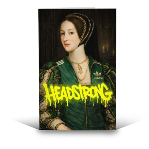 Rebel royals : Anne Boleyn - funny greeting card by Sammy Bird